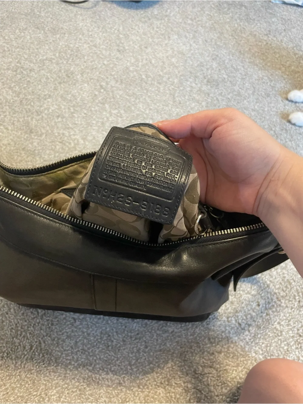 Vintage Black Leather Coach Legacy Bag